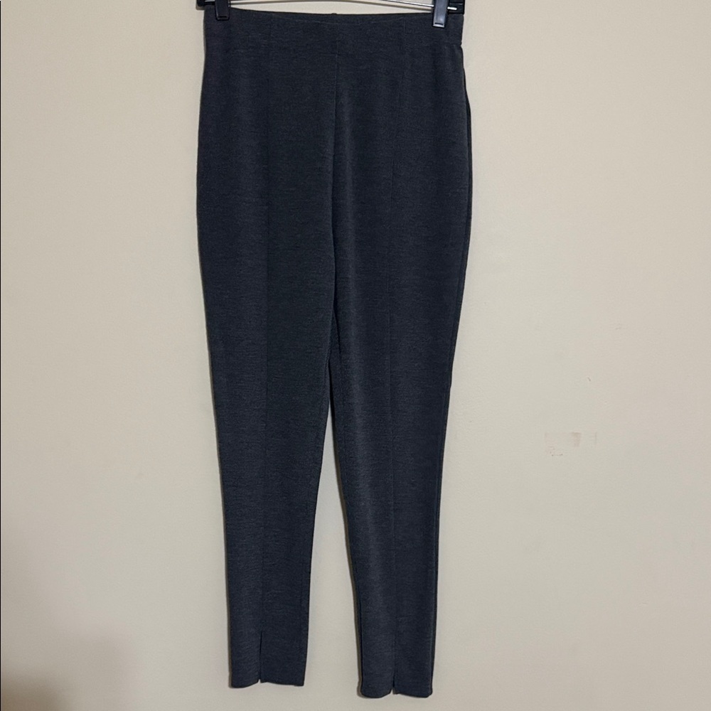 Pamela McCoy Dark Gray Leggings pull on pant trouser women M stretch straight